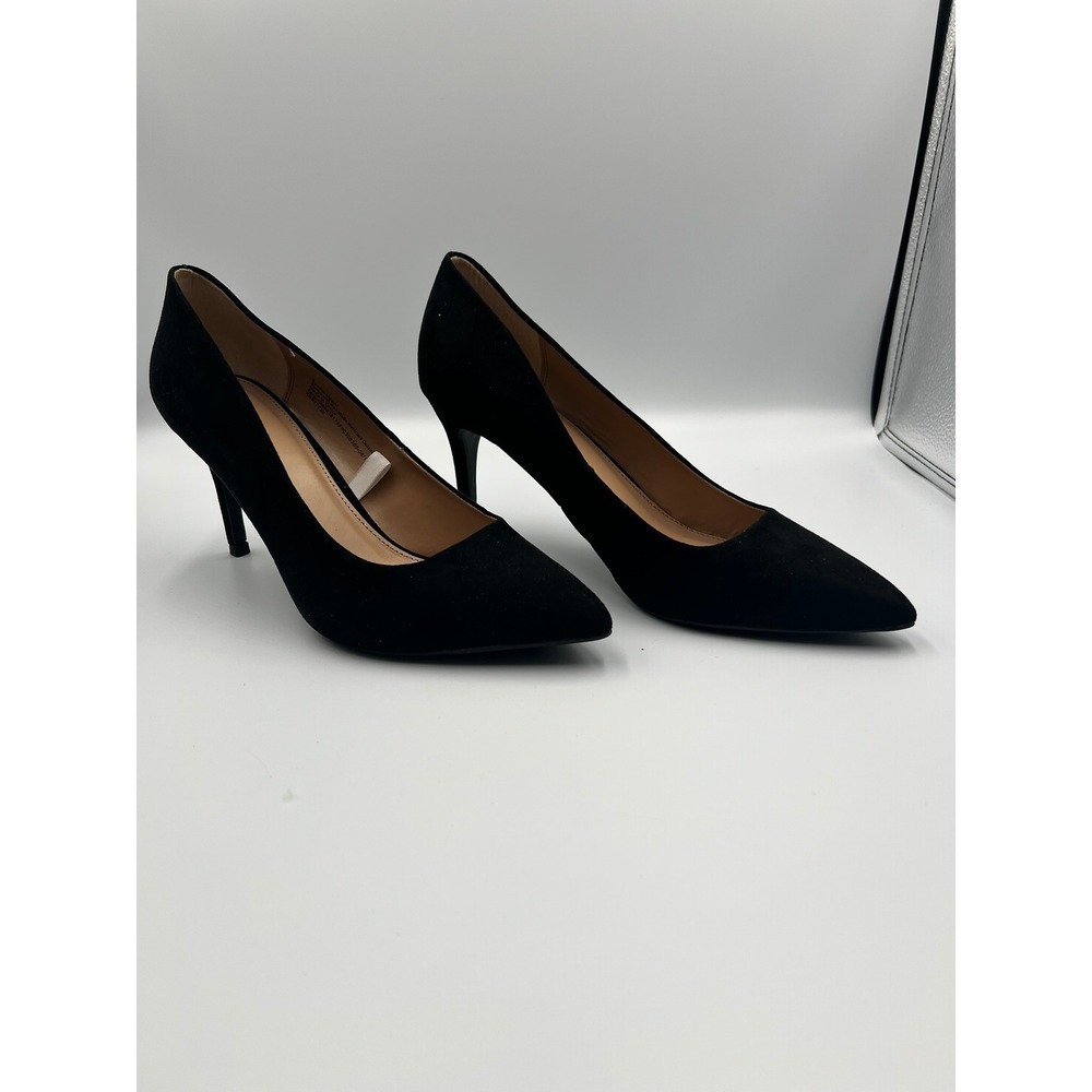 A New Day Ack79 Gemm Pumps Women Size 9 Black Very Good Pointed Toe Stiletto